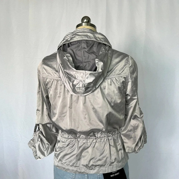 Guess Women's Jacket, silver (Metallic) Authentic Brand est. 1981, Sz L - Picture 12 of 16